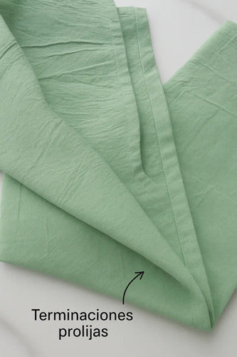 Cortina Baño Vh Ducha Lisa/estampada 1.80x1.80 Verde Menta