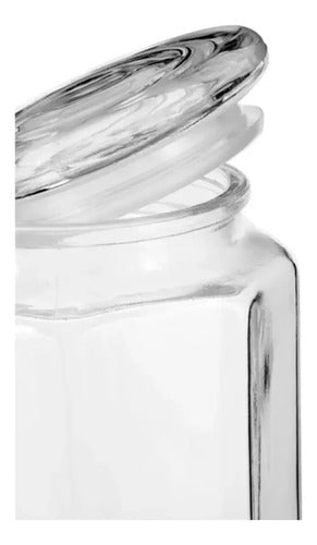 Frasco de Vidrio Hermético Hexagonal FR 1,4L Transparente · 15804 · foto 05