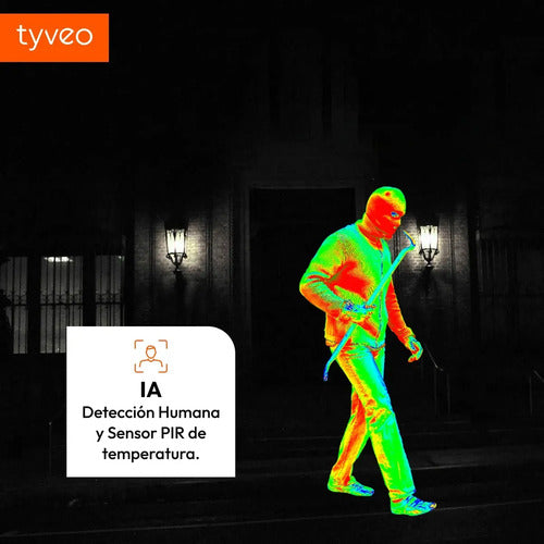 Cámara de Seguridad Domo 360 HD 3MP WiFi Panel Solar App Tuya Blanca · 16208 · foto 09
