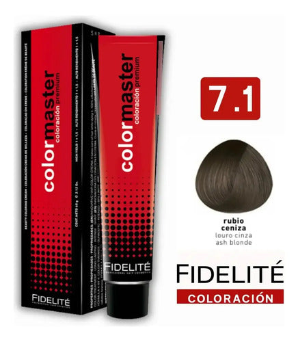 Tintura Fidelité Colormaster Tono 7.1 Rubio Ceniza 60g · 15734 · foto 02