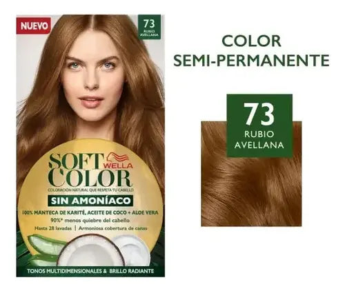 Kit Tintura Soft Color Rubio Avellana 145g Sin Amoníaco