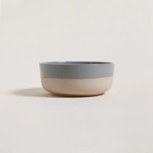 Bowl De Ceramica Base Beige - Linea Gante Color Gris