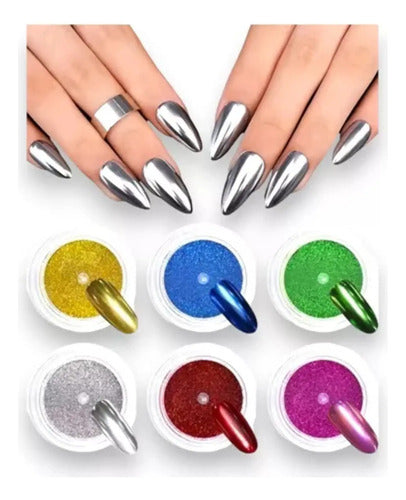 Polvo Uñas Cromo Paris Night Solid Mirror Plateado