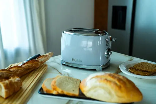 Tostadora Eléctrica Homk Gris 3 Funciones 6 Niveles 2 Panes