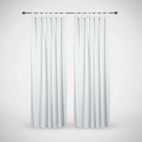 Cortina Tropical Mecanico 2 Paños Listas P/ Colgar 2 X 1,3 M Blanco