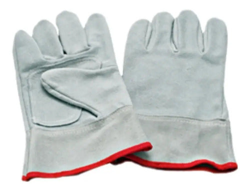 Guantes Cuero Descarne Trabajo Puño Cort