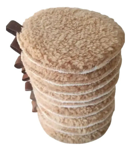 Discos Desmaquillantes de Microfibra Lavables x2 Blanco y Marrón · 17774 · foto 01