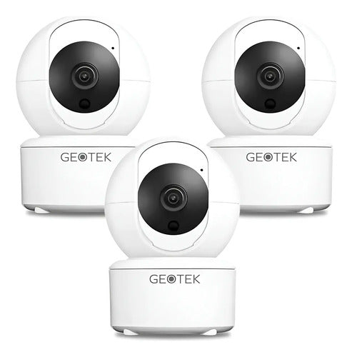 Kit 3 Camaras Seguridad Geotek 2mp Wifi Nocturna N4 360