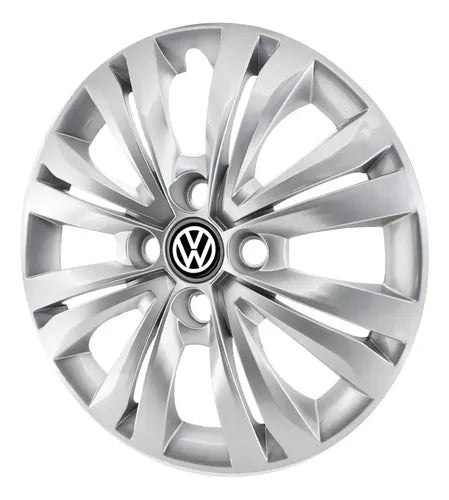 Taza Adaptable Vw Gol Trend 2016 2017 14 Pulgadas Logo Gris