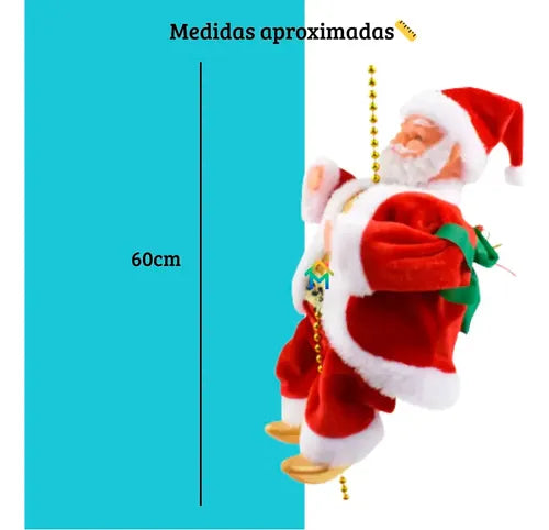 Papá Noel Trepador Soga Muñeco Escalador
