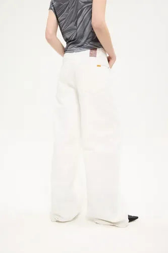 Jean Wide Leg Bota Manga Ancha Loose Mix Mujer Algodón Off