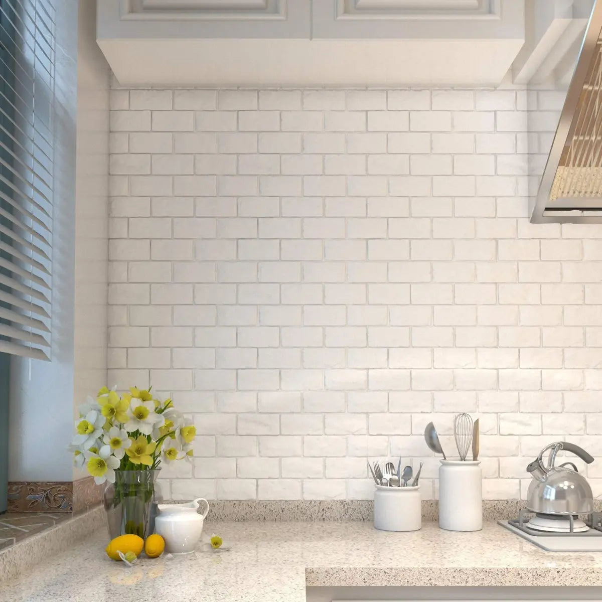 Pared Decorativa Placa Autoadhesiva 3d X 10 Placas Ladrillo