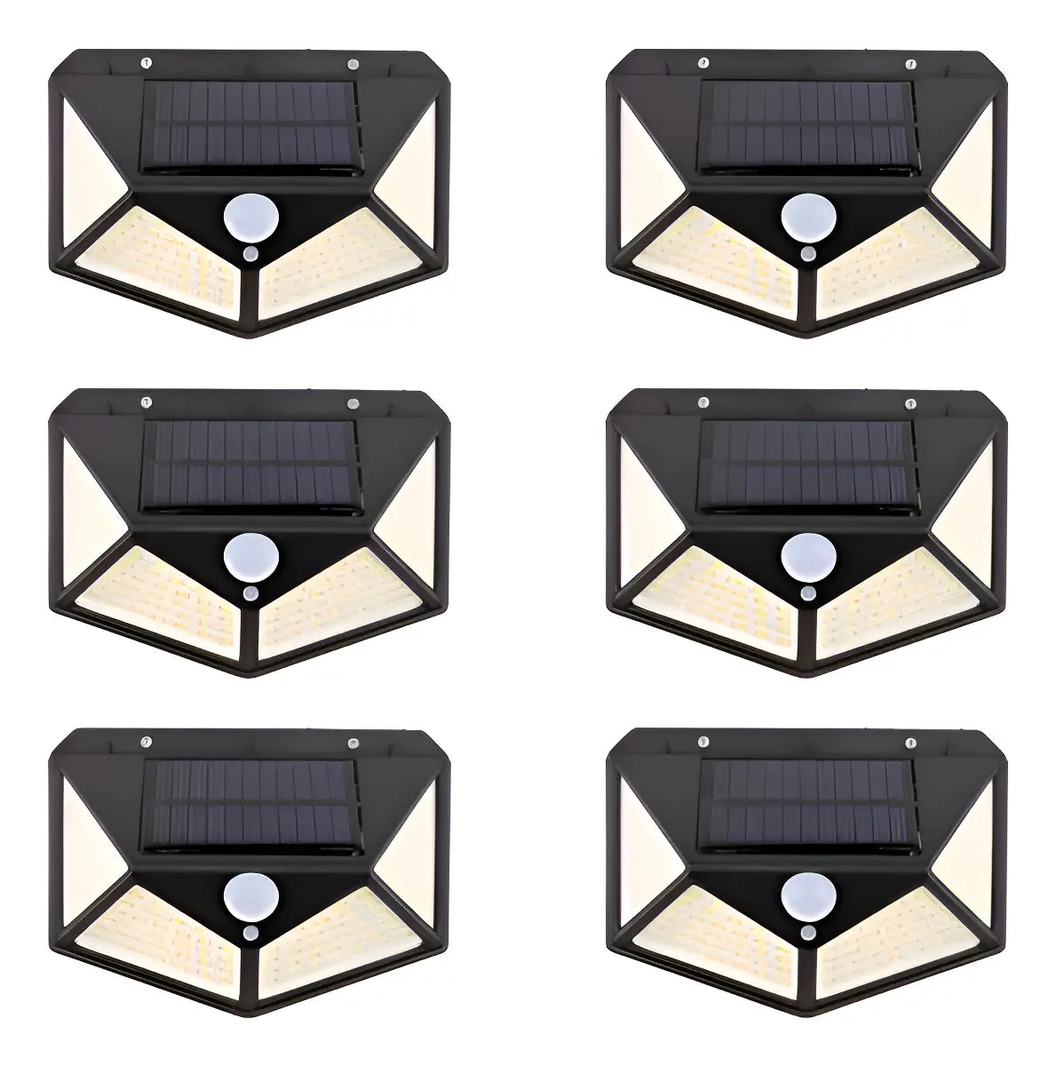 X6 Aplique Reflector Led Panel Solar 100 Leds Casaviva