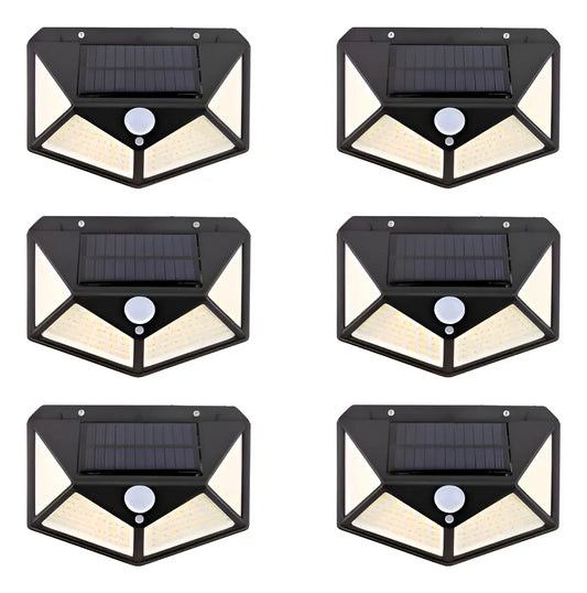 X6 Aplique Reflector Led Panel Solar 100 Leds Casaviva