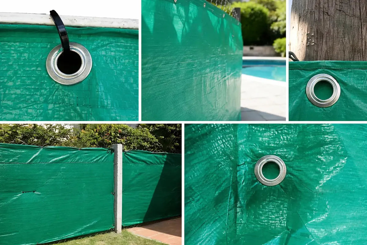 Cubre Cerco De Rafia Verde C/ojales 1.85x10 Mts + Precint