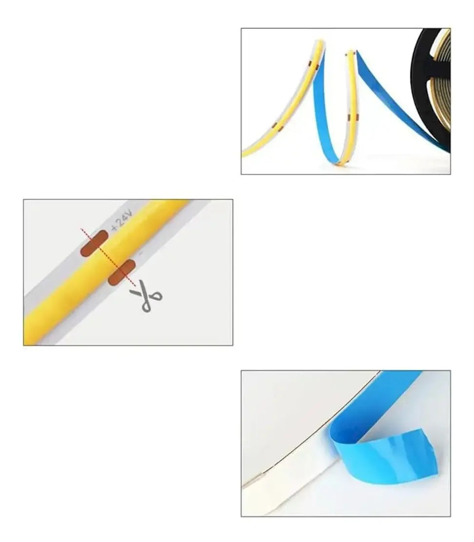 Tira Led Cob 320led Interior Blanco Frio Calido Neutro 24v