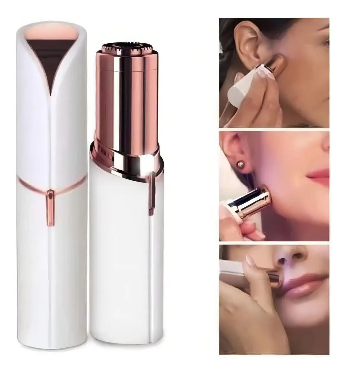 Depiladora Facial Recargable Portatil Sin Dolor Color Blanco