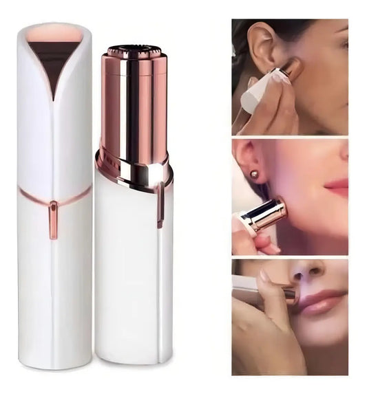 Depiladora Facial Recargable Portatil Sin Dolor Color Blanco