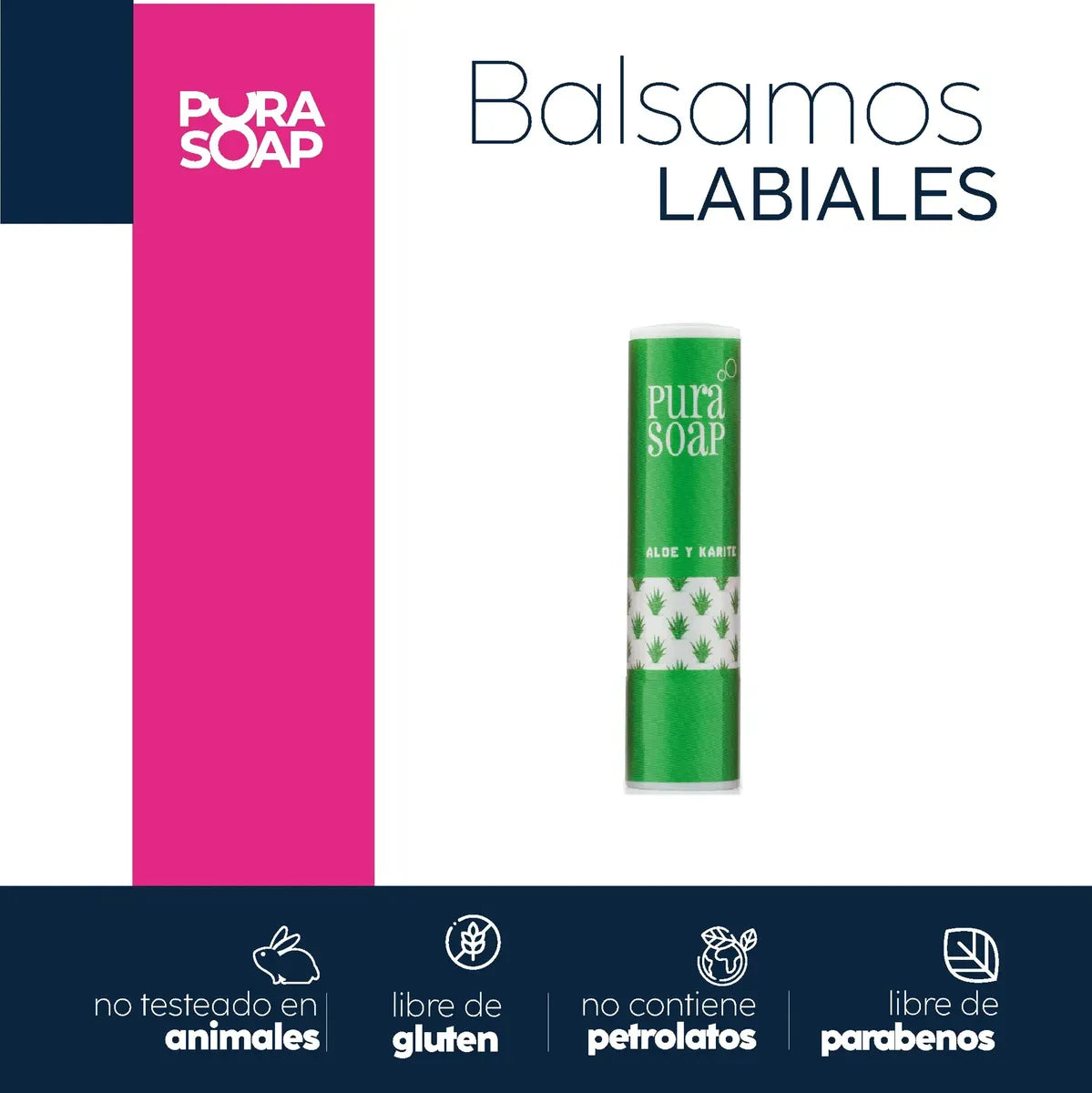 Bálsamo Aloe Vera Paraben Free Pura Soap Oficial