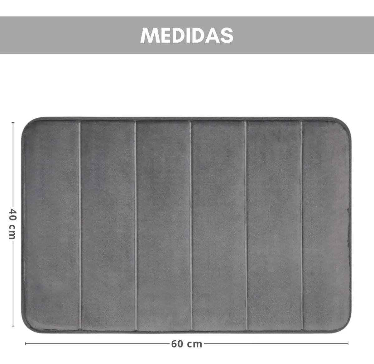 Alfombra Baño Antideslizante Lineas 60x40 Lavable Trendy