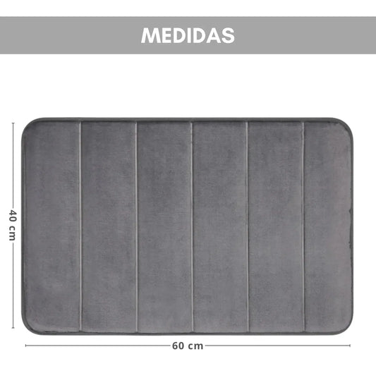 Alfombra Baño Antideslizante Lineas 60x40 Lavable Trendy