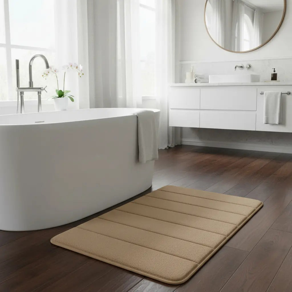 Alfombra Baño Antideslizante Lineas 60x40 Lavable Trendy