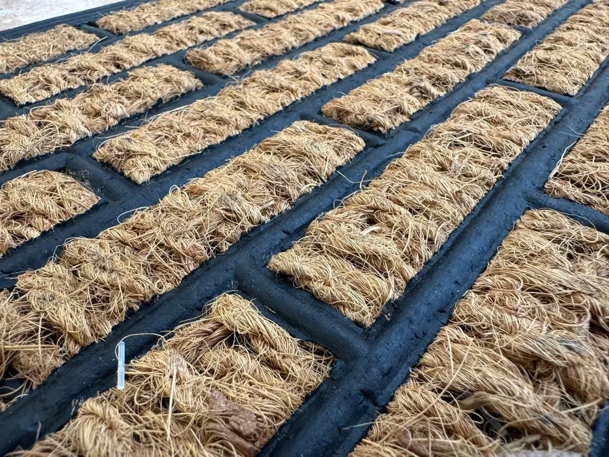 Felpudo Alfombra Entrada Secado Lluvia Coco Natural Y Goma
