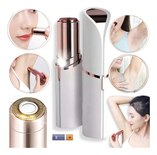 Depiladora Facial Recargable Portatil Sin Dolor Color Blanco