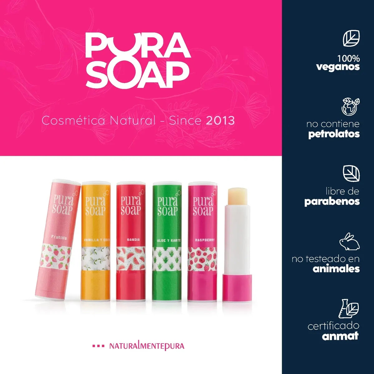 Bálsamo Labial Hidratante Sandía Pura Soap