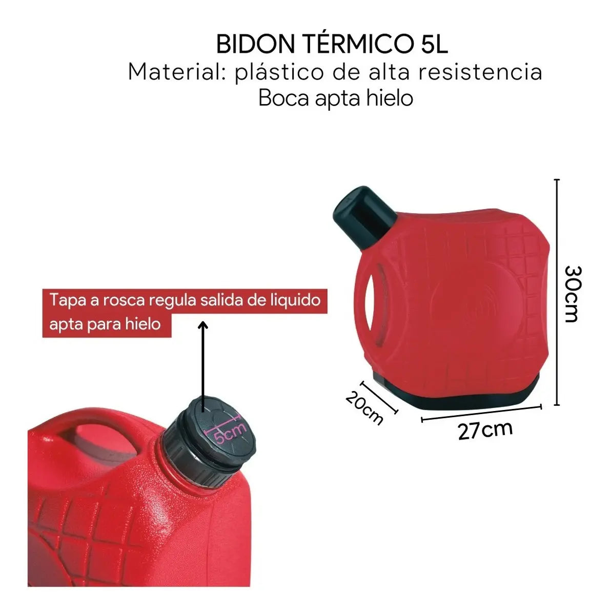 Bidon Termo Conservadora 5 Litros Camping Playa Color Azul