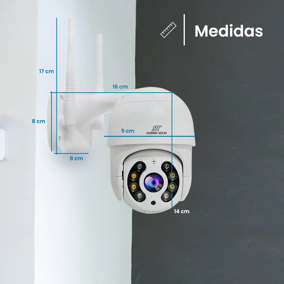 Camara Domo Exterior Seguridad Ip 4mp Autotracking Vigilancia Full Hd Smart Tech N8-400W-IR