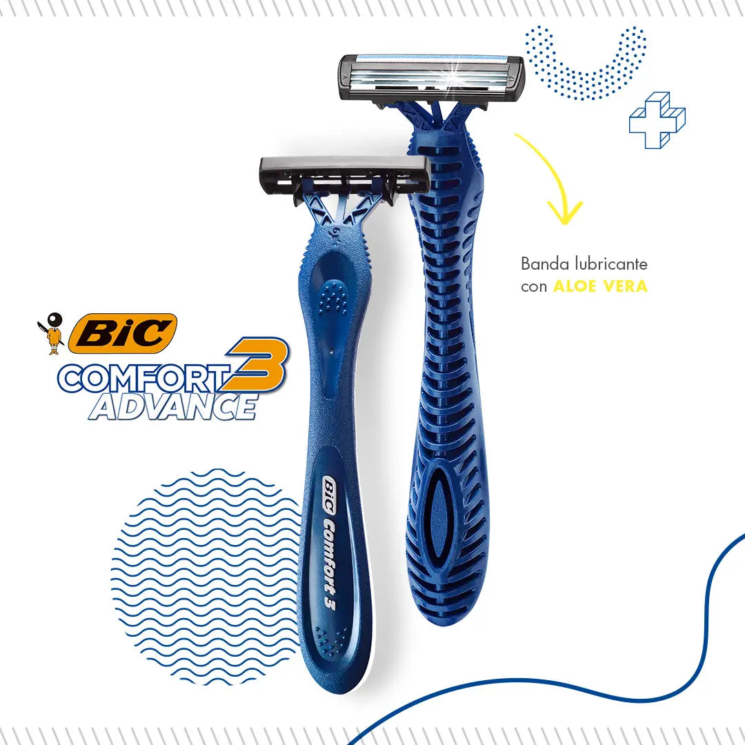 Rastrillos Desechables Bic Comfort 3 Piel Normal 4 Piezas