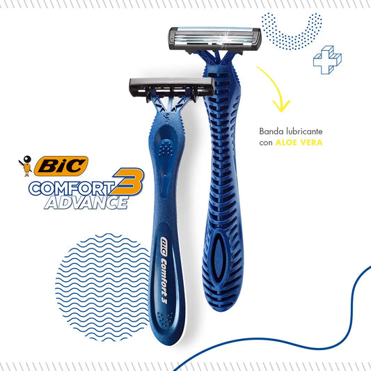 Rastrillos Desechables Bic Comfort 3 Piel Normal 4 Piezas
