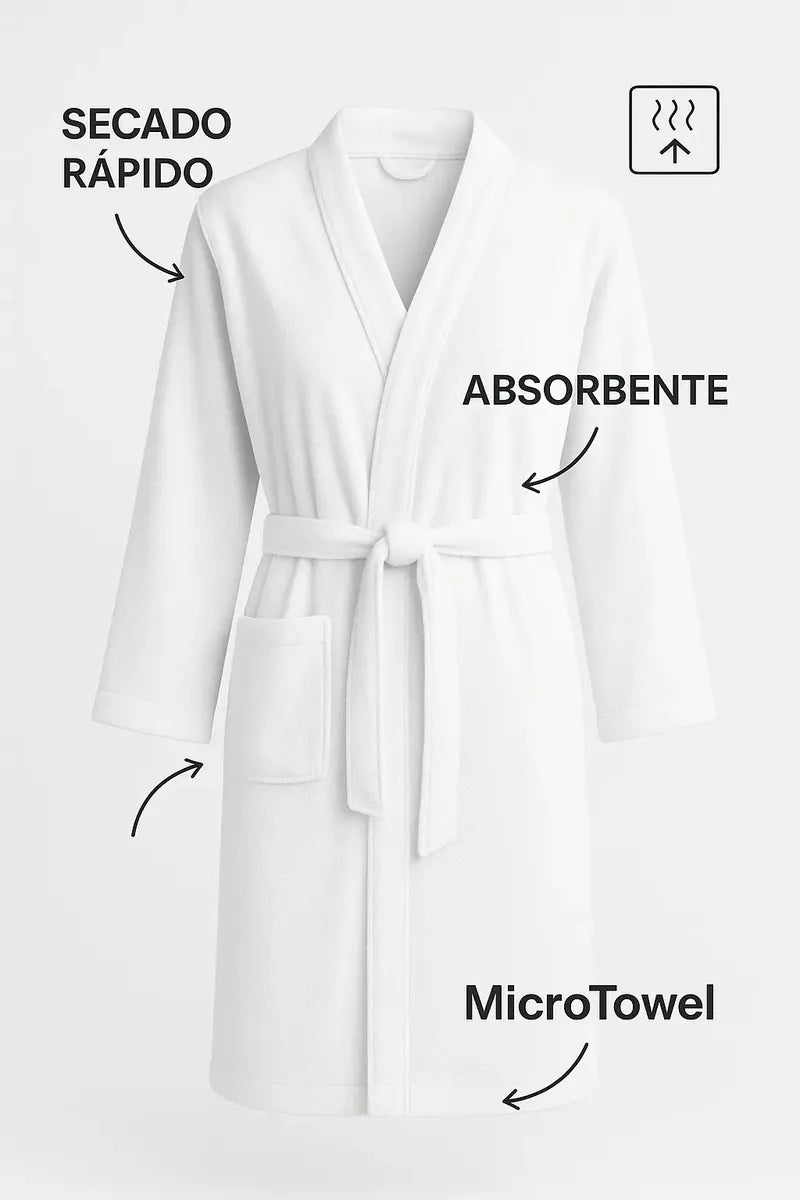 Bata Secado Rapido Toalla Baño Hotel Unisex Spa