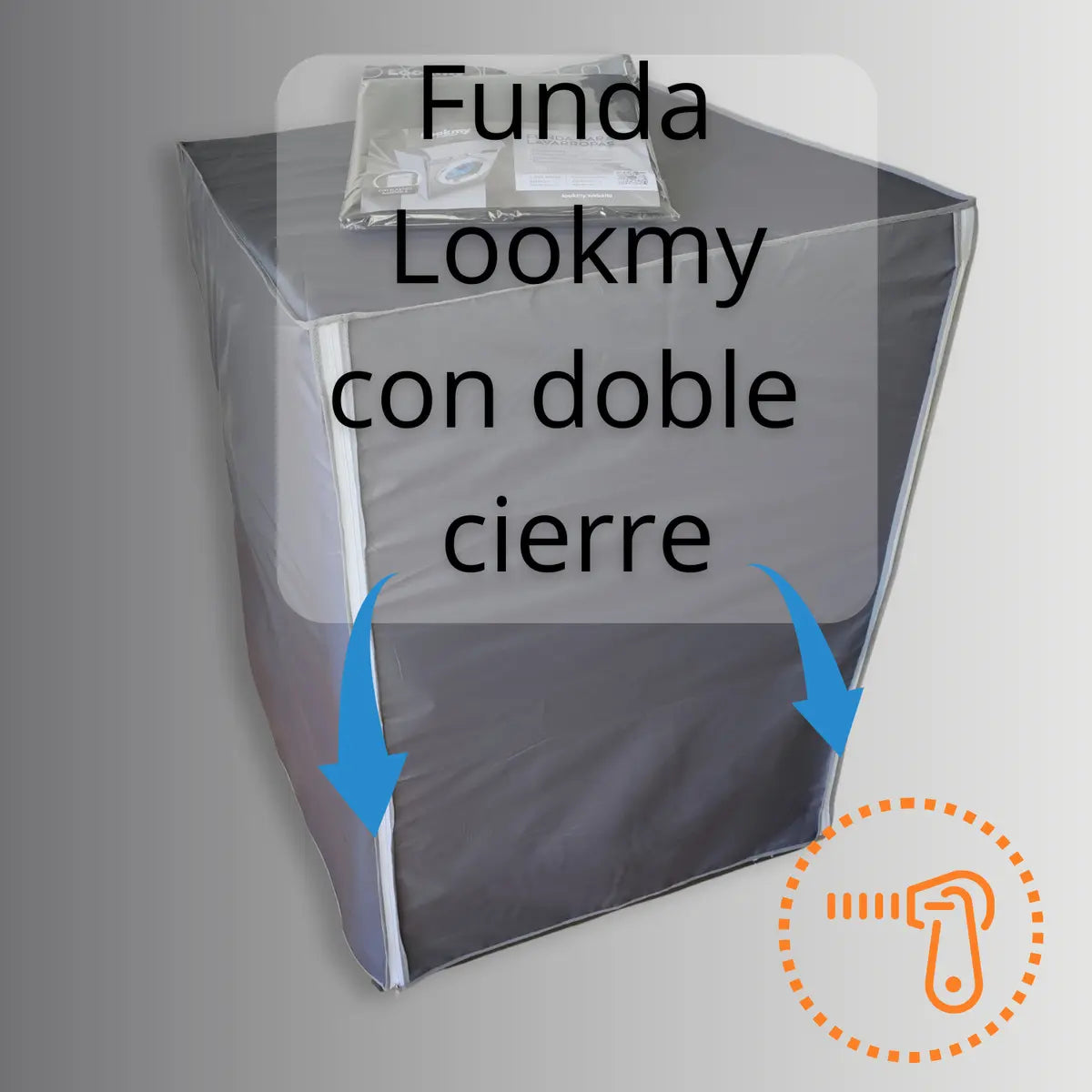 Funda Para Lavarropas Impermeable 60x60 Cm Gris | Cubre Lavarropas Exterior Lookmy | Funda Lavarropas Frontal Con Ajuste |