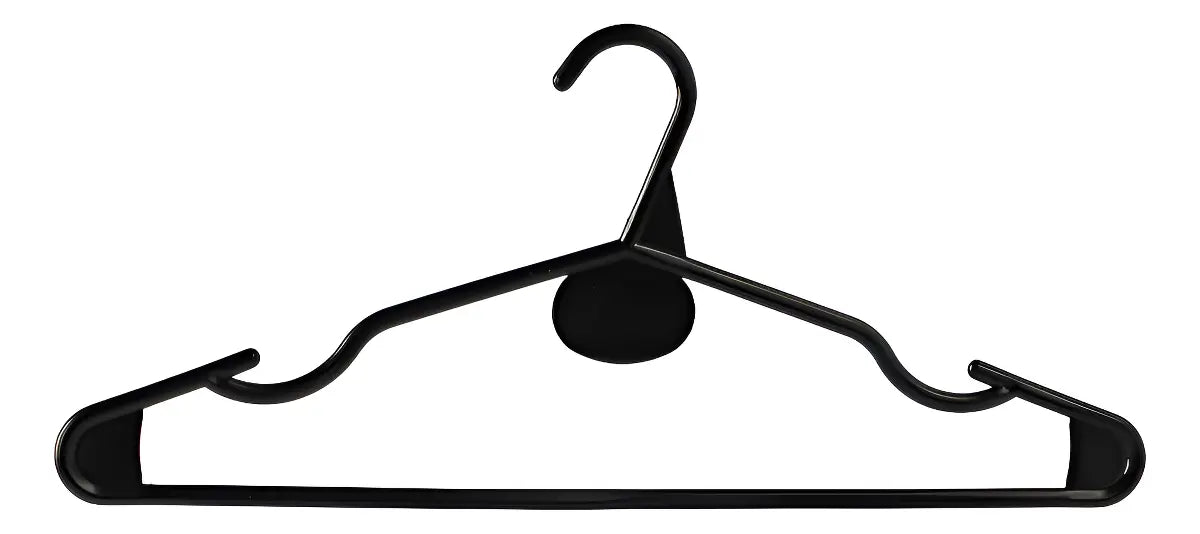 Perchas Plástico Reforzada Negra Pack X 100 Negro