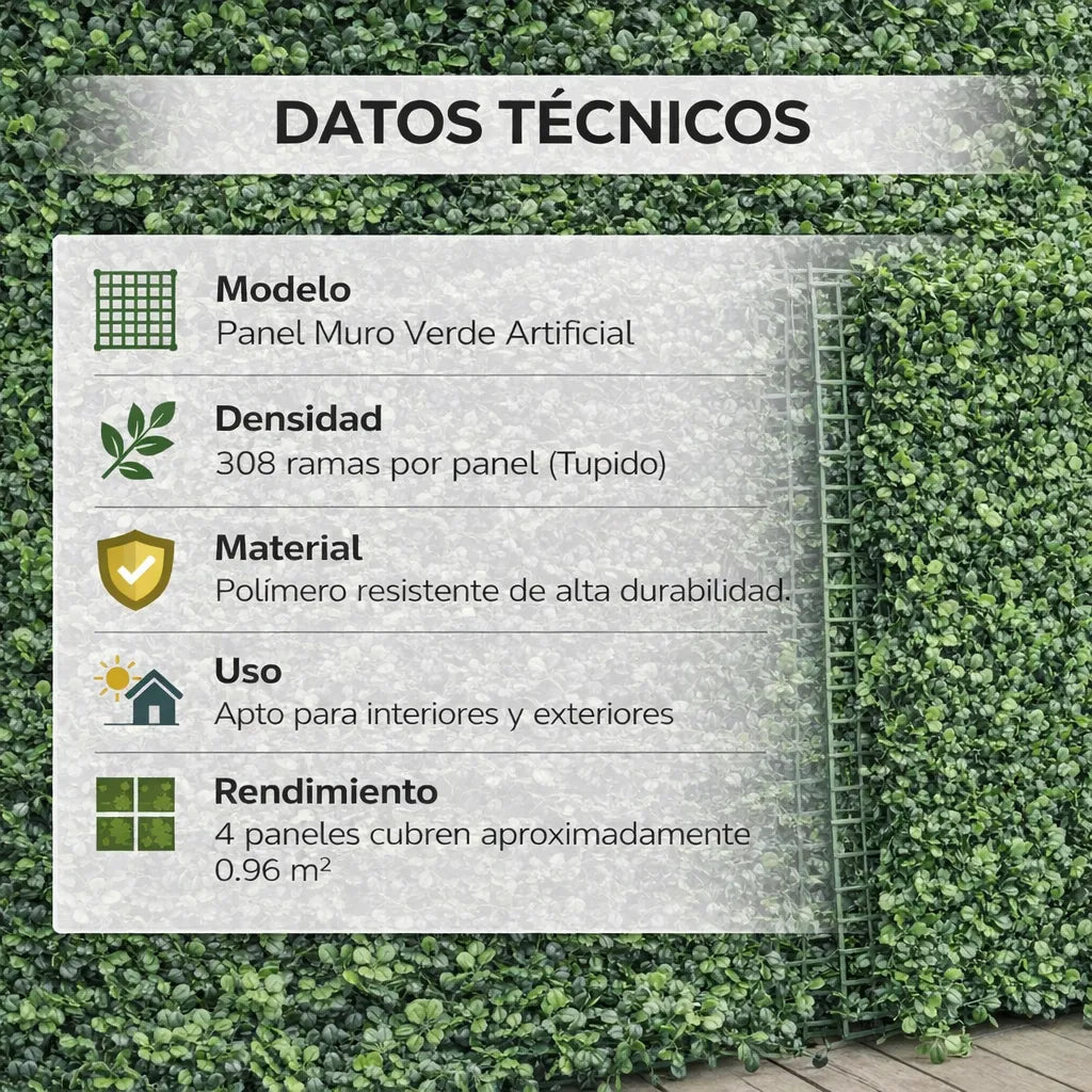 Jardineria Vertical Artificial Panel Cesped Muro Cerco