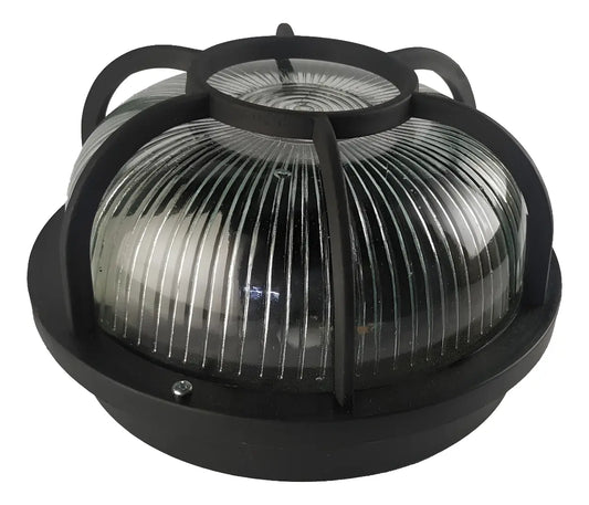 Aplique Tortuga Plastica Redonda E27 60w Blanca / Negra