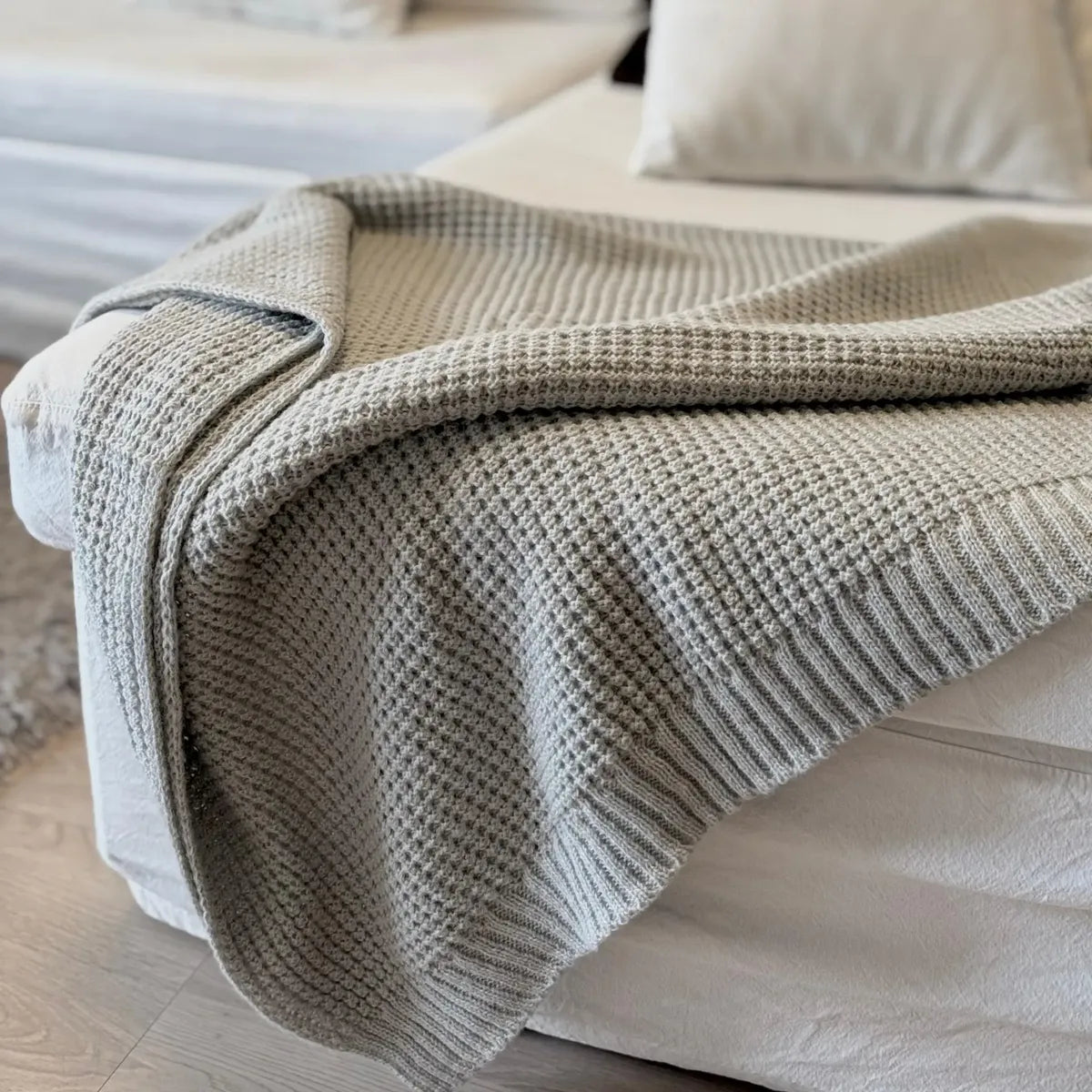 Manta Tejida Deco Sillón Pie De Cama 120x150 Cm Pret
