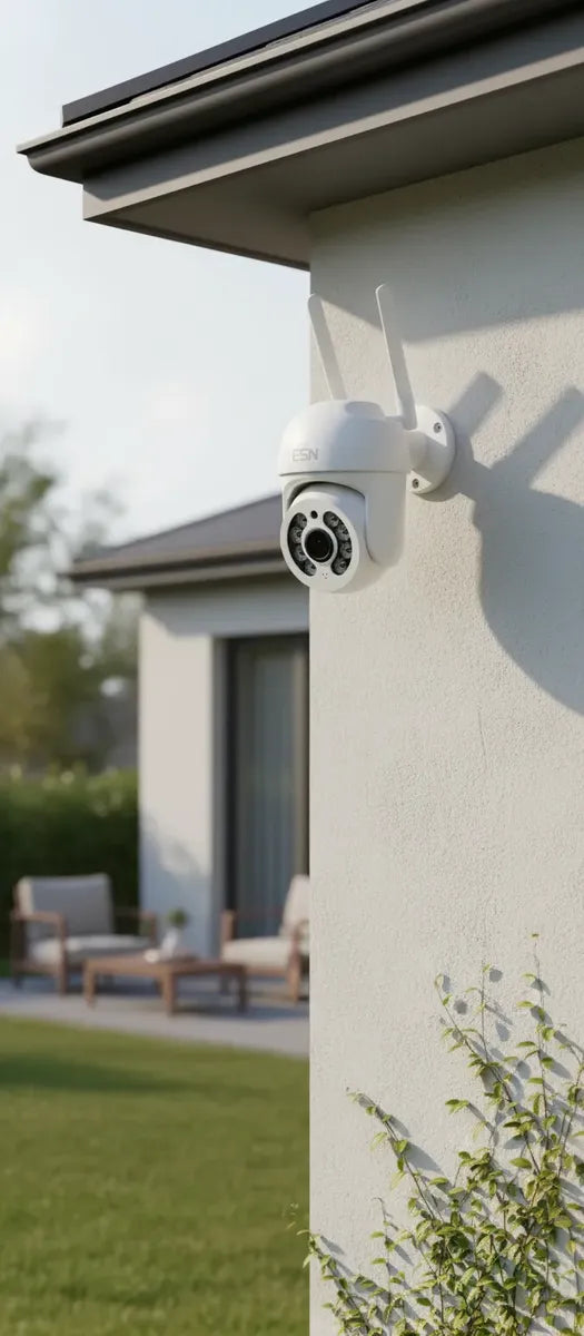 Cámara Seguridad Esn Wifi 5g Hd Con Luz, Alarma Y Audio