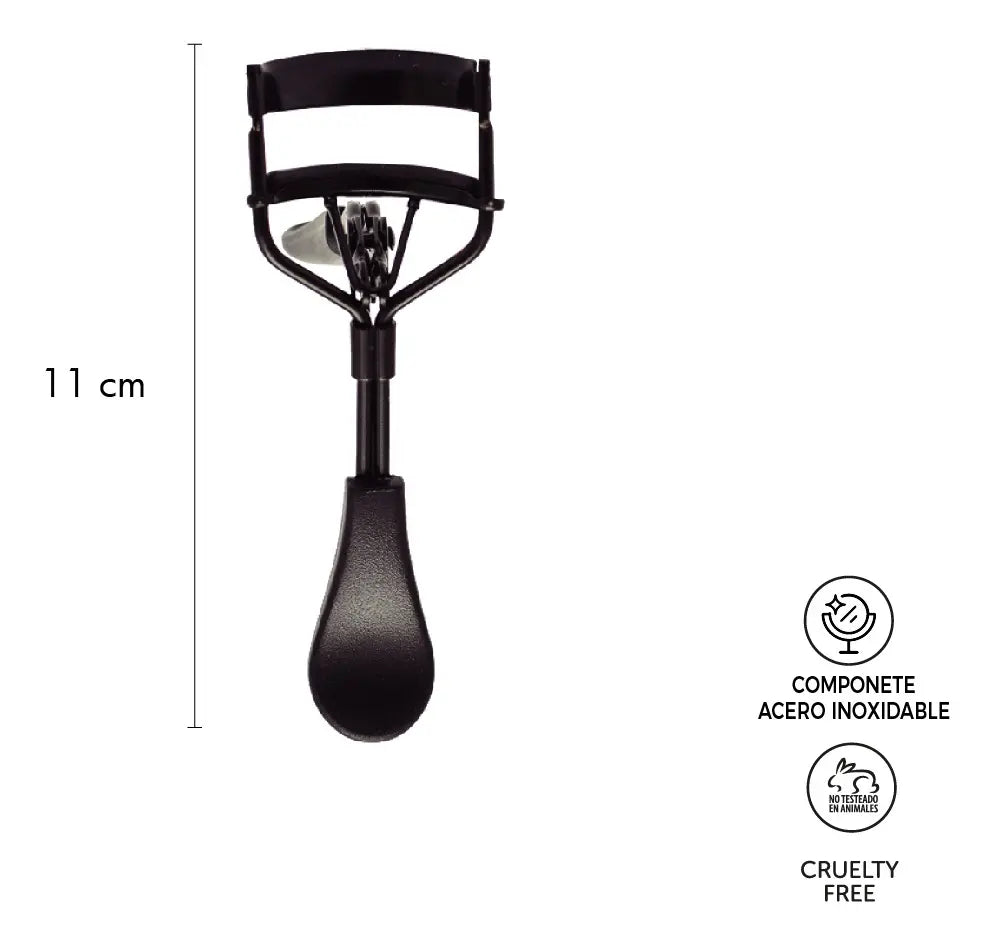Arqueador De Pestañas De Acero Negro Premium Fascino