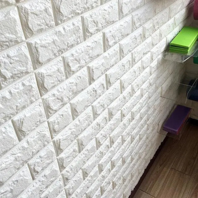 Pared Decorativa Placa Autoadhesiva 3d X 10 Placas Ladrillo