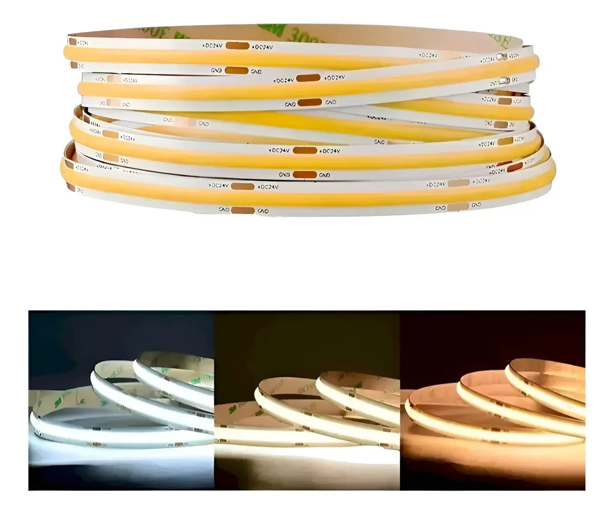 Tira Led Cob 320led Interior Blanco Frio Calido Neutro 24v