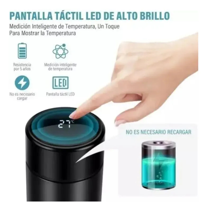 Vaso Termo Inteligente Sensor Digital Temperatura 500ml