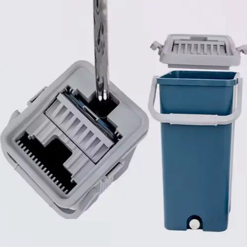 Mopa Plana Vertical Trapeador Balde Escurridor 2 Microfibra