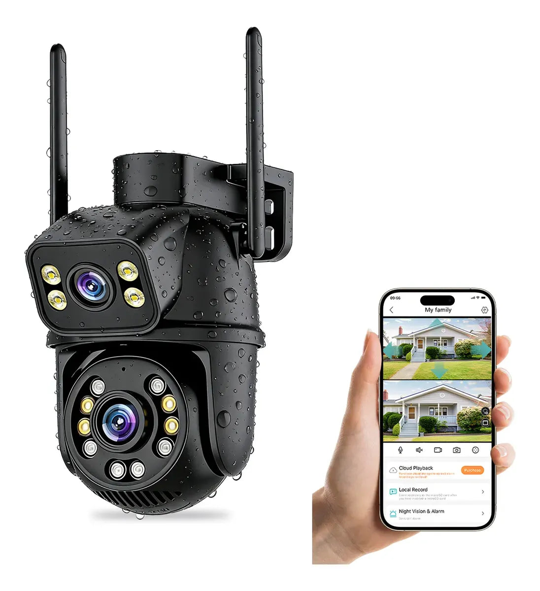 Cámara Seguridad 3k 6mp Doble Lente Wifi Visión Nocturna