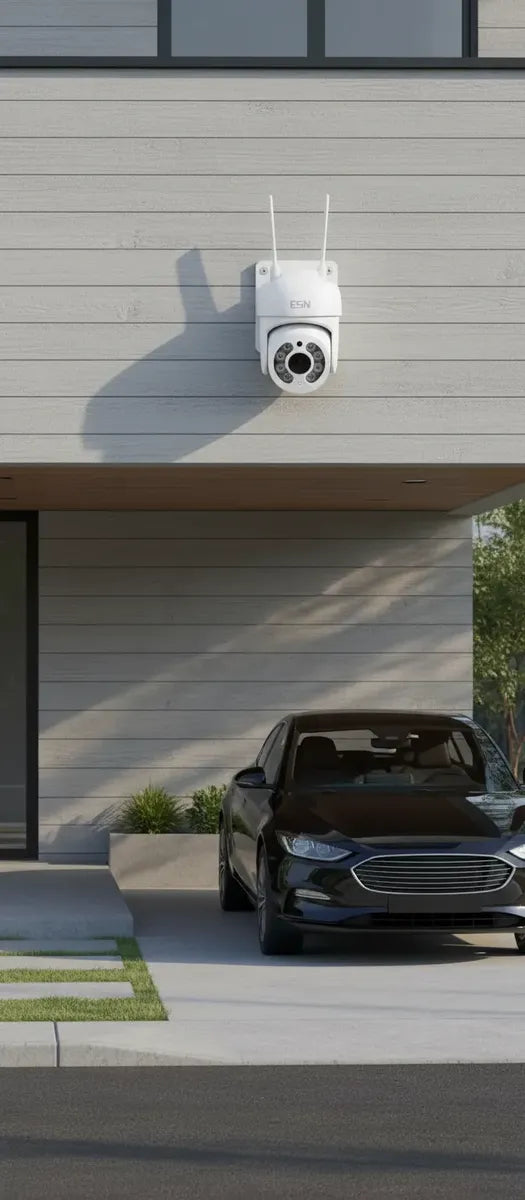 Cámara Seguridad Esn Wifi 5g Hd Con Luz, Alarma Y Audio