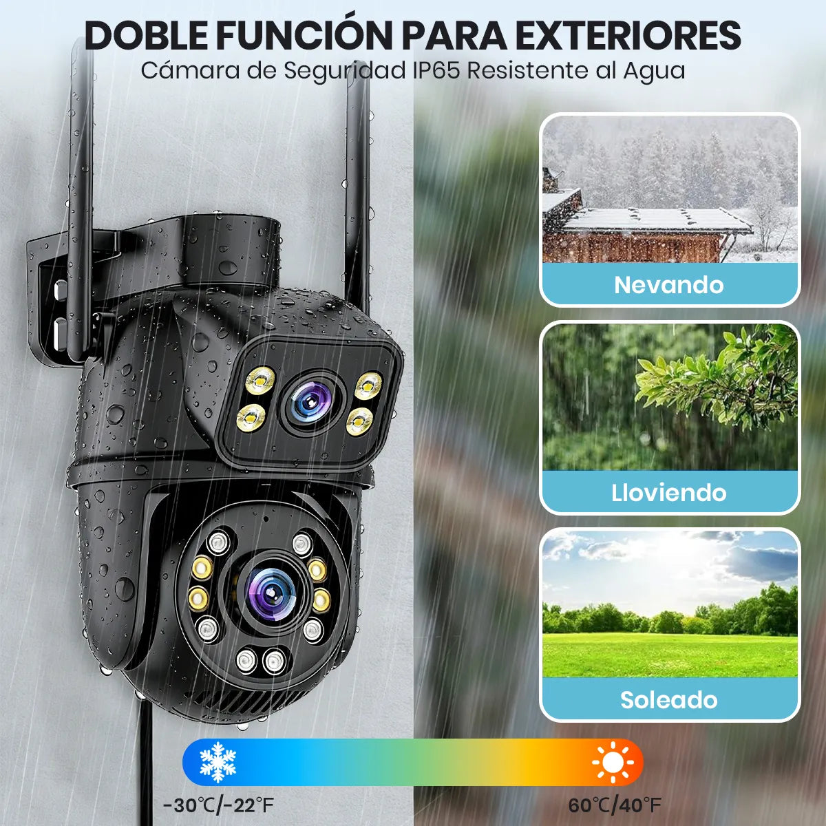 Cámara Seguridad 3k 6mp Doble Lente Wifi Visión Nocturna