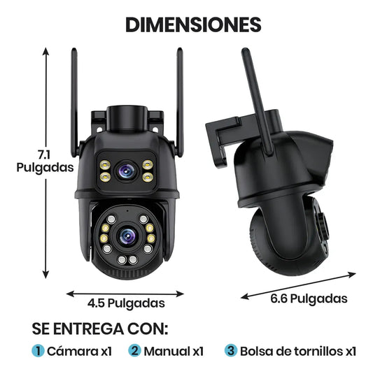 Cámara Seguridad 3k 6mp Doble Lente Wifi Visión Nocturna