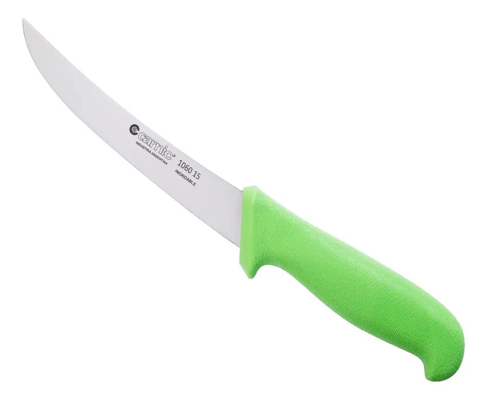 Cuchillo Despostar Curvo Carnic Acero Inoxidable 1060 15cm F Color Verde